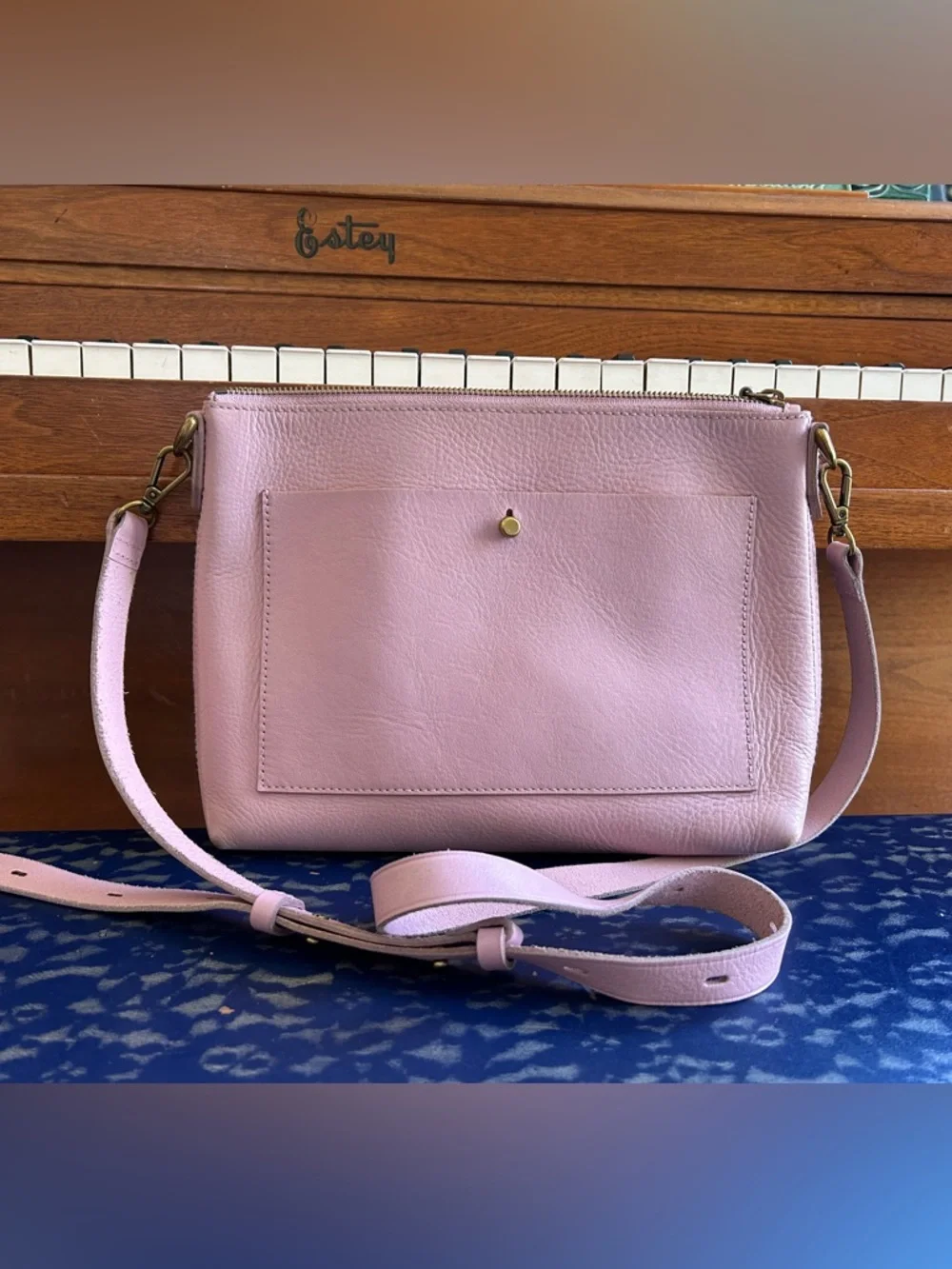 Madewell Transport Shoulder Crossbody Leather Bag Warm Thistle - Picture 1 of 11
